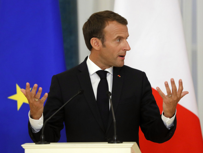 Frankreichs Präsident Emmanuel Macron. Foto: epa/Yuri Kochetkov