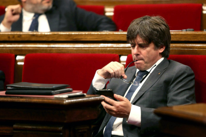 Carles Puigdemont, Chef der katalanischen Regionalregierung. Foto: epa/Toni Albir