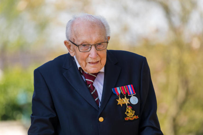 Der 99-jährige britische Veteran Tom Moore. Foto: epa/Vickie Flores