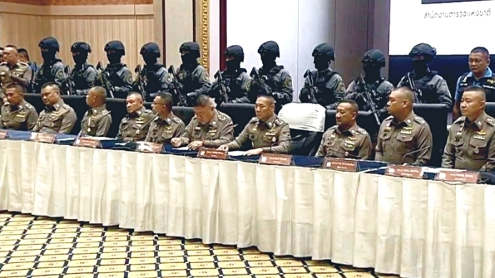 Die Pressekonferenz am Donnerstag erfolgte unter schwerem Polizeischutz. Foto: The Nation