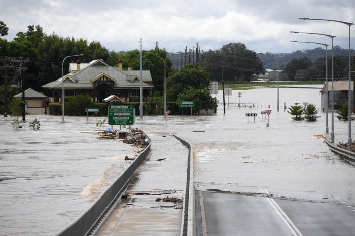 Feuchtes Wetter und Überschwemmungen in New South Wales. Foto: epa/Dan Himbrechts