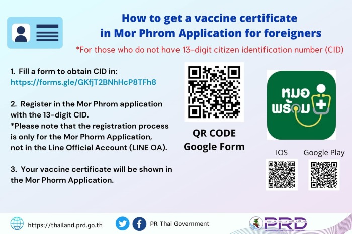 Mor-Phrom-Impfzertifikat ohne CID generieren