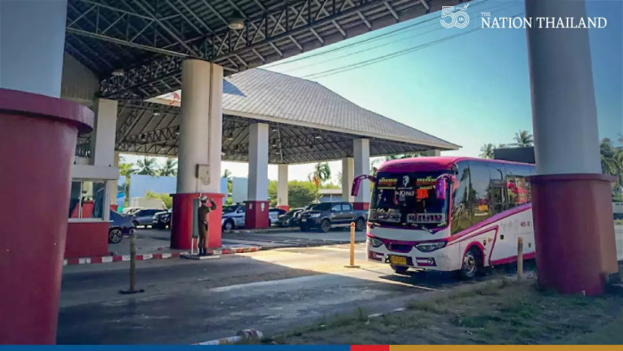 Der Tha-Chat-Chai-Kontrollpunkt in Thalang. Die Einreisebestimmungen nach Phuket auf dem Landweg wurden wegen der hohen Covid-19-Gefahr verschärft. Foto: The Nation
