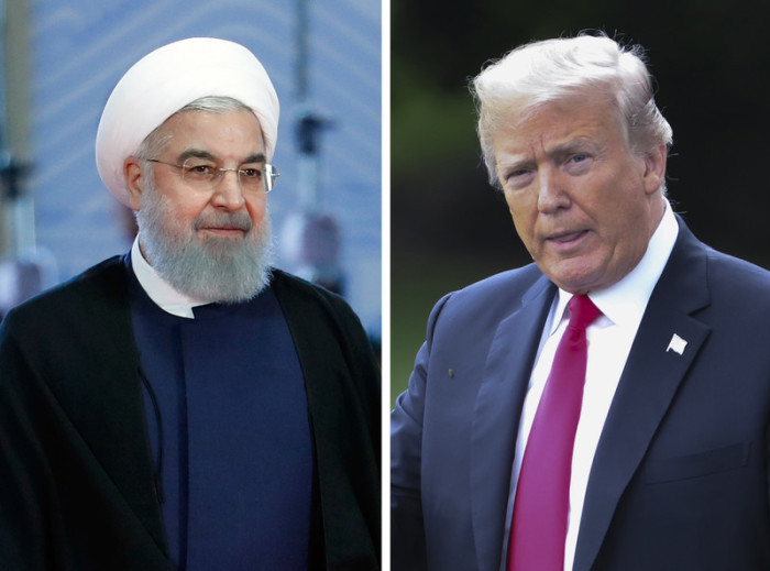 Irans Präsident Hassan Ruhani (l.) und US-Präsident Donald Trump (r.).Foto: epa/ efe/Sergei Chirikov
