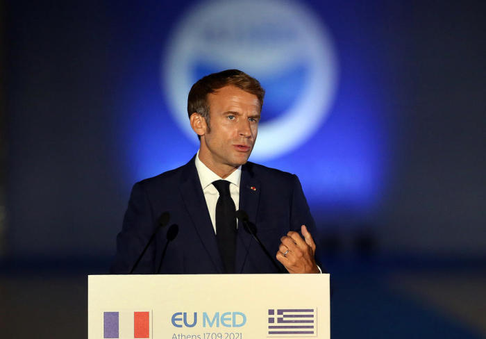 Präsident von Frankreich Emmanuel Macron. Foto: epa/Orestis Panagiotou