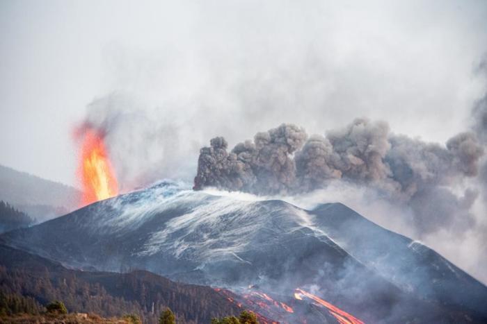 Die Lage des Vulkans Cumbre Vieja. Foto: epa/Miguel Calero