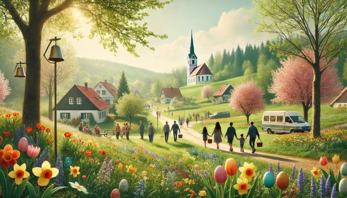 Ostermontag: Ein Tag voller Tradition, vom Emmaus-Gang bis zum Feldumgang, gefeiert als Hochfest und gesetzlicher Feiertag. Foto: Unsplash/Bianca Ackermann