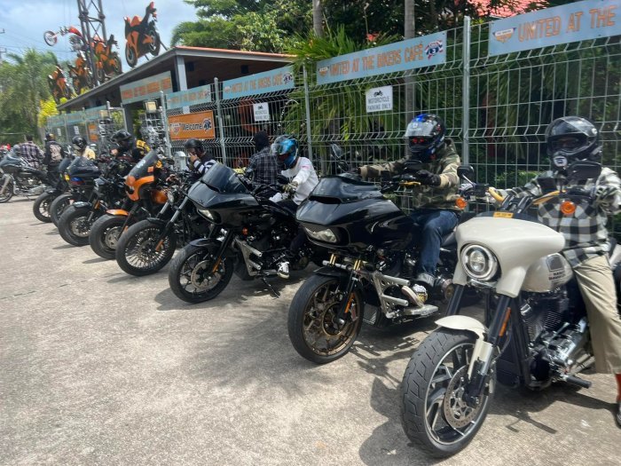 Am kommenden Sonntag werden wieder Biker aus dem ganzen Großraum Pattaya zum The Bikers Café Thailand in Sattahip strömen, wo der nächste Motorrad-Themen-Event veranstaltet wird. Foto: Koller