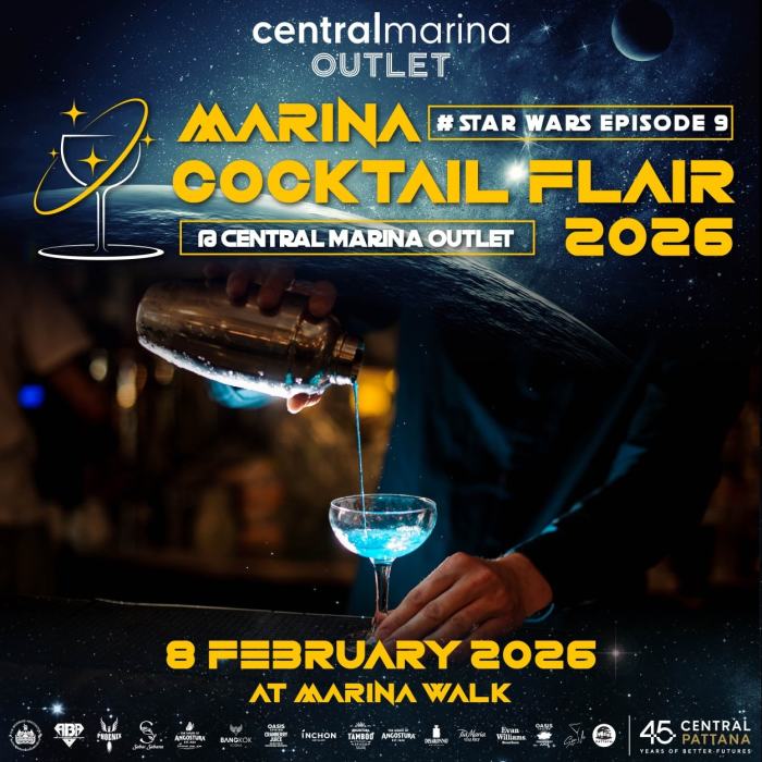 Mixologen aus ganz Thailand präsentieren bei der Marina Cocktail Fair im Central Marina Outlet ihr Können im Wettbewerb um internationale Startplätze. Foto: Central Marina