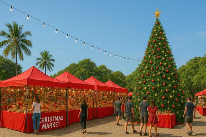Der diesjährige Weihnachts und Gourmet Markt findet am 10., Dezember von 10.00 bis 14.00 Uhr im Riverside Garden statt. Bild: SLS