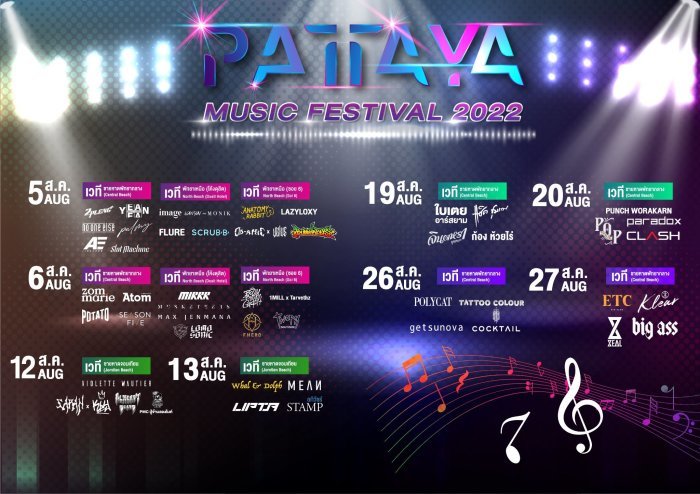 Neben dem Feuerwerksfestival gehört das Musikfestival zu den erfolgreichsten Events Pattayas. Foto: Pr Pattaya