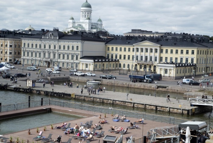 Blick auf den Präsidentenpalast in Helsinki vor dem Gipfeltreffen von Donald Trump und Wladimir Putin im Juli 2018. Foto: EPA/Mauri Ratilainen