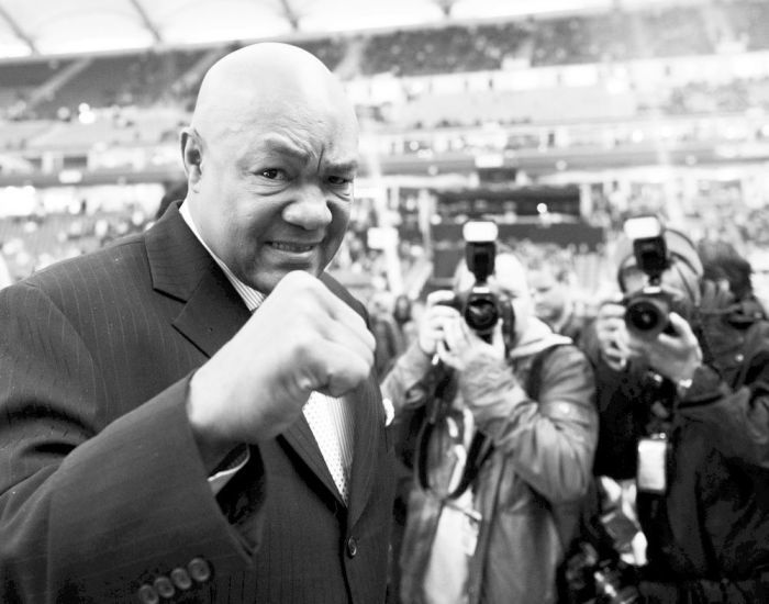Ehemaliger Boxweltmeister im Schwergewicht US George Foreman. Foto: epa/Christian Charisius