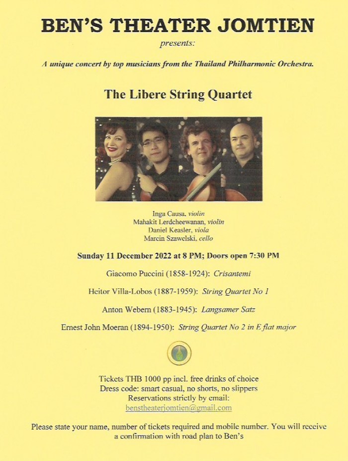 The Libere String Quartet @ Bens Theater