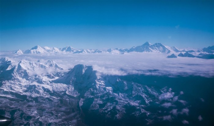 Aussicht auf den Mount Everest und das Himalaya-Gebirge. Foto: epa/Narendra Shrestha