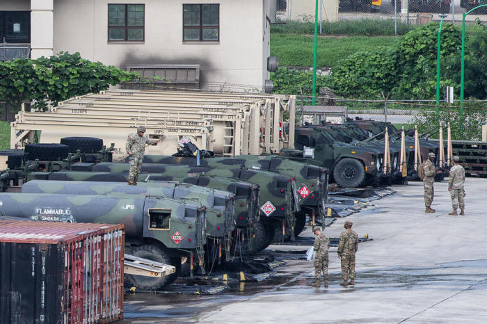 Südkorea und die USA bei einer Militärübung in Dongducheon. Foto: epa/Yonhap