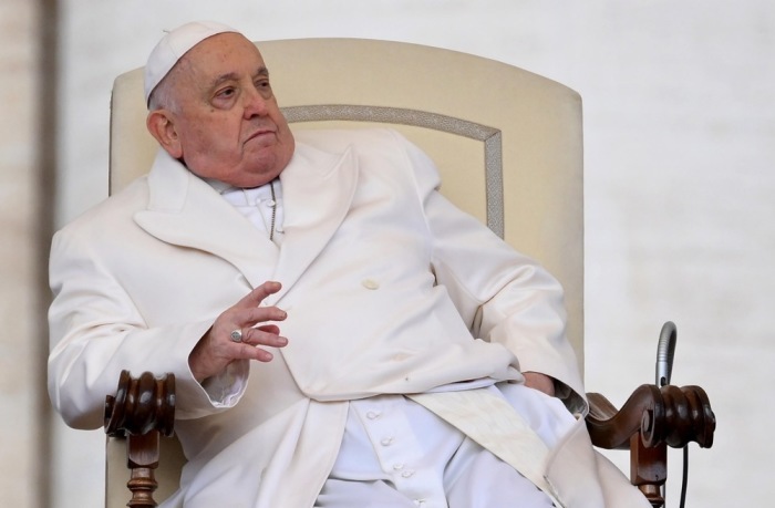 Papst Franziskus bei seiner Generalaudienz im Vatikan. Foto: epa/Ettore Ferrari