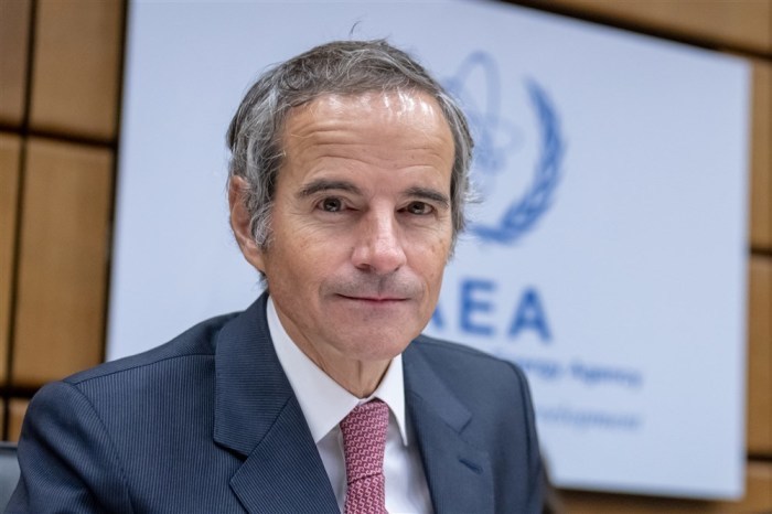 Generaldirektor der Internationalen Atomenergie-Organisation (IAEO) Rafael Mariano Grossi trifft zu einer Sitzung des Gouverneursrates der IAEO am Sitz der UNO in Wien ein. Foto: epa/Christian Bruna