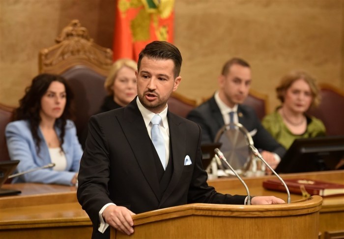 Amtseinführung von Jakov Milatovic als Präsident von Montenegro. Foto: epa/Boris Pejovic