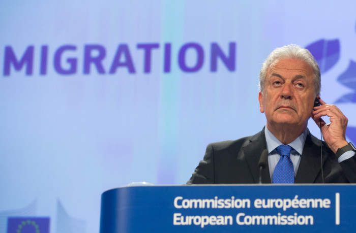  EU-Flüchtlingskommissar Dimitris Avramopoulos. Foto: epa/Stephanie Lecocq