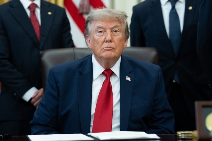 US-Präsident Donald Trump spricht im Weißen Haus bei der Unterzeichnung eines Dekrets zur Änderung zweier Nationaldenkmäler in Utah. Foto: Aaron Schwartz/Pool/epa