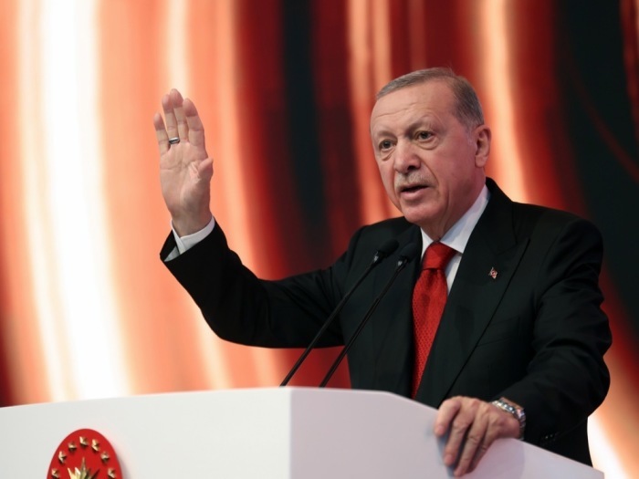 Das Presseamt des türkischen Präsidenten zeigt den türkischen Präsidenten Recep Tayyip Erdogan. Foto: epa/TÜrkisches PrÄsidentenpraesidium