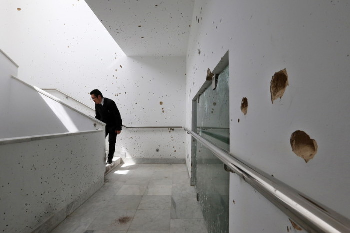 Eine Aufnahme aus dem Inneren des Bardo-Museums nach dem Terroranschlag in Tunesien 2015 mit mehr als 20 Toten. Foto: epa/Mohamed Messara