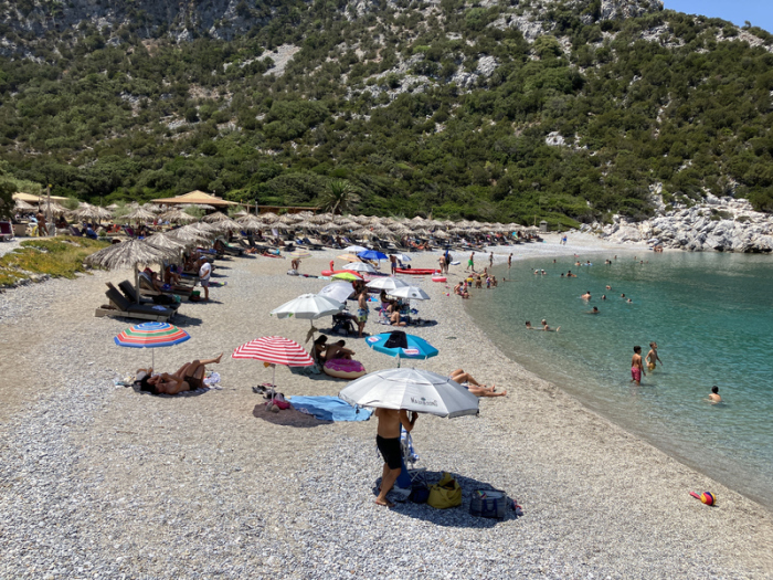 Strand auf der Sporaden-Insel Skopelos. Foto: Alexia Angelopoulou/dpa/dpa-tmn