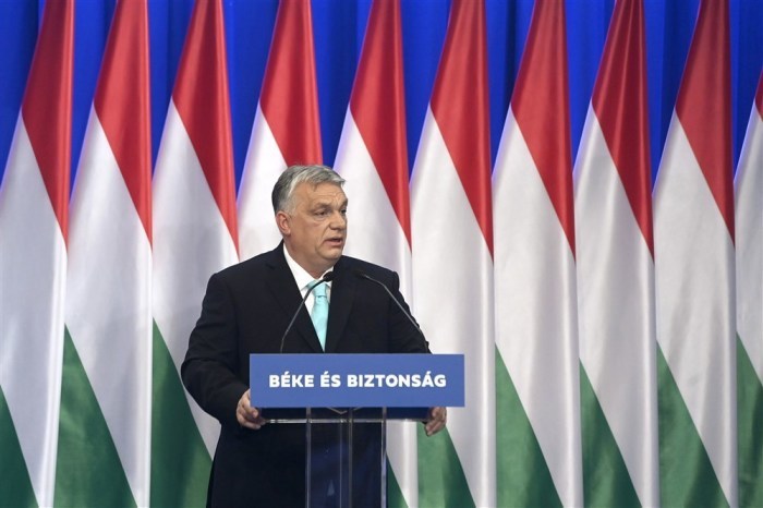 Der ungarische Ministerpräsident Viktor Orban hält seine jährliche Rede zur Lage der Nation