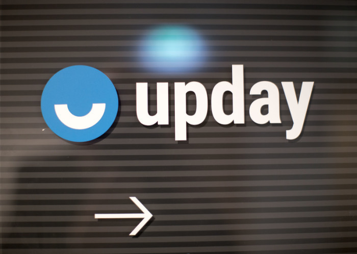 Das Logo der Plattform Upday. Foto: Michael Kappeler/dpa