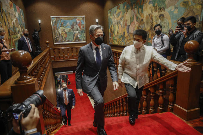 US Außenminister Antony Blinken besucht Manila. Foto: epa/Rolex Dela Pena