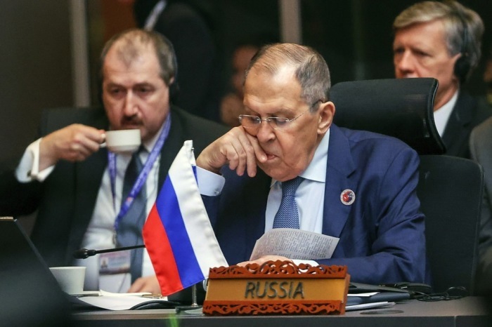 Russlands Außenminister Sergei Lawrow beim Ostasien-Außenministertreffen im Rahmen der 58. ASEAN-Gespräche in Kuala Lumpur. Foto: epa/Fazry Ismail
