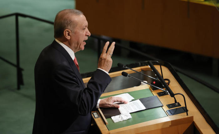 Der Türkische Präsident Recep Tayyip Erdogan in New York. Foto: epa/Jason Szenes