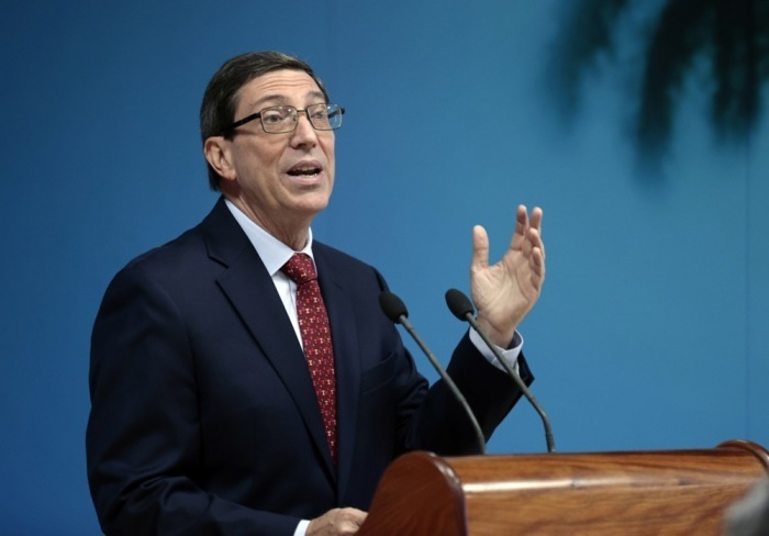 Kubanischer Außenminister Bruno Rodríguez. Foto: epa/Ernesto Mastrascusa