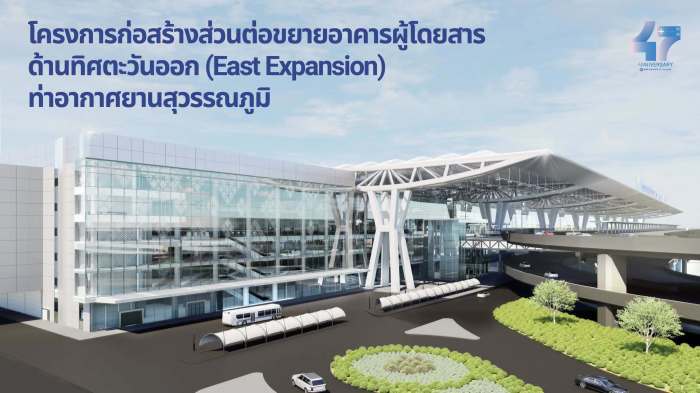 Bild 1: Die geplante Ost-Erweiterung des Flughafens Suvarnabhumi soll dessen jährliche Kapazität auf 70 Millionen Passagiere erhöhen. Bild: Airports of Thailand (AOT)