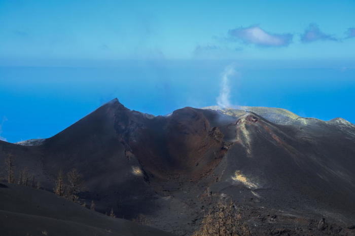 Ansicht des Vulkans auf La Palma. Foto: epa/Luis G Morera