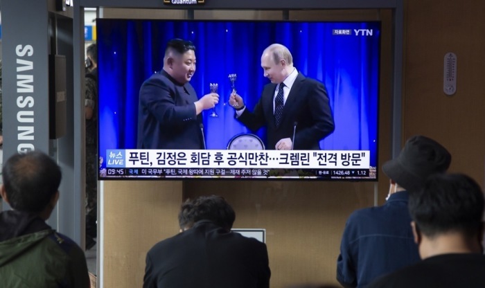 Die Reaktionen in Südkorea auf den Besuch des nordkoreanischen Führers Kim Jong-un in Russland. Foto: epa/Jeon Heon-kyun