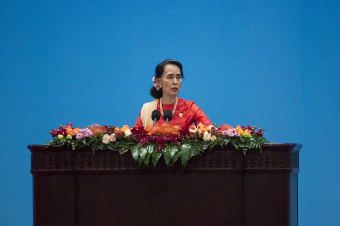  Friedensnobelpreisträgerin Aung San Suu Kyi. Foto: epa/Fred Dufour / Pool