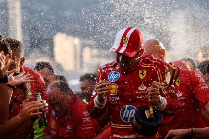 Der Ferrari-Pilot Charles Leclerc von der Scuderia Monaco. Foto: epa/Anna Szilagyi