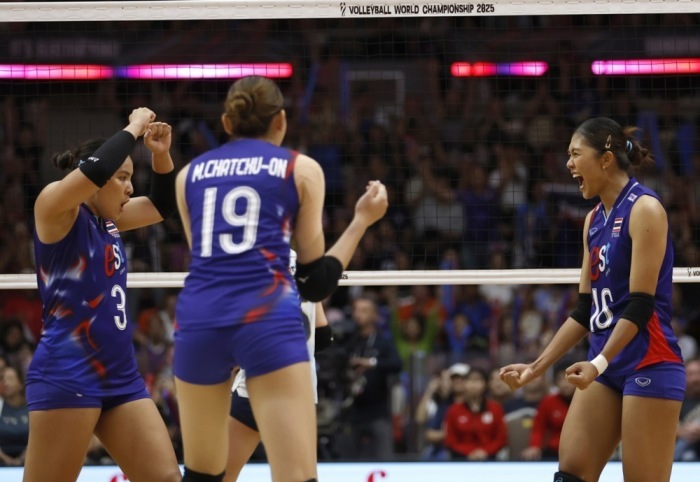 Die thailändische Frauen-Nationalmannschaft bestreitet bei der Volleyball Nations League 2026 insgesamt zwölf Spiele in China, Bangkok und Japan. Foto: epa/Rungroj Yongrit