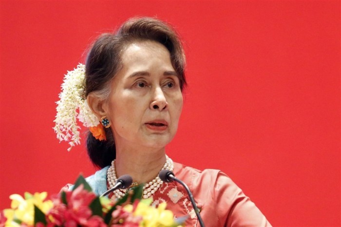 Die myanmarische Staatsanwältin Aung San Suu Kyi. Foto: epa/Hein Htet