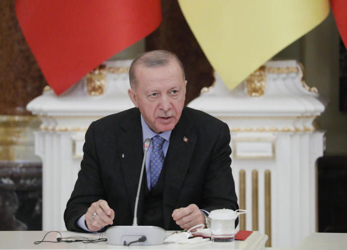 Türkische Präsident Recep Tayyip Erdogan in Kiew. Foto: epa/Sergey Dolzhenko