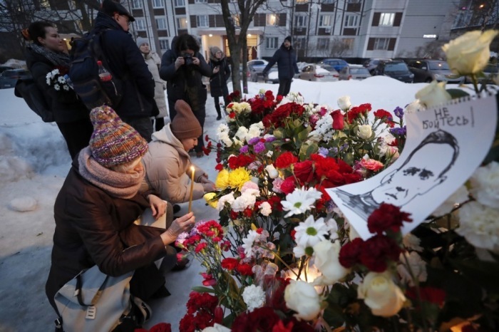 Trauerfeier für den russischen Oppositionsführer Alexej Nawalny in Moskau. Foto: epa/Maxim Shipenkov