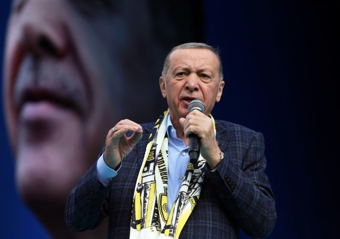 Türkiens Präsident Recep Tayyip Erdogan macht Wahlkampf in Ankara. Foto: epa/Necati Savas