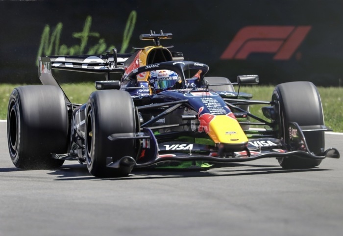 Max Verstappen fährt im Training zum Großen Preis von Kanada über den Circuit Gilles Villeneuve in Montreal. Foto: EPA/Cristobal Herrera-ulashkevich