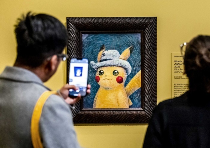 Gemeinschaftsausstellung von Pokemon Company und Van Gogh Museum in Amsterdam. Foto: epa/Remko De Waal