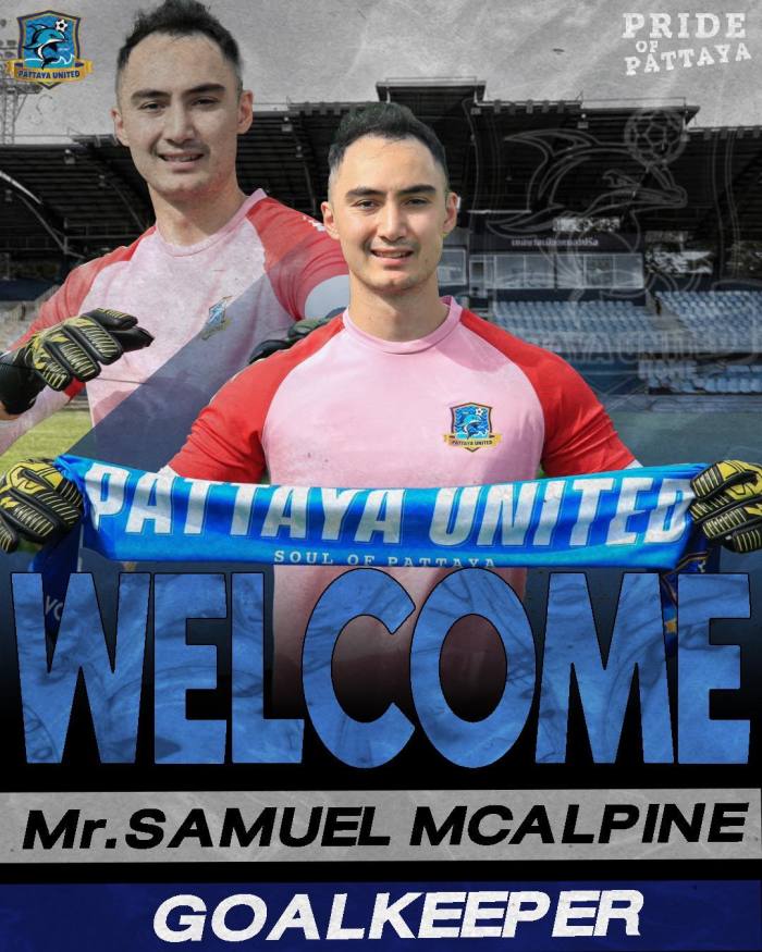 Samuel Jay McAlpine. Foto: Pattaya United