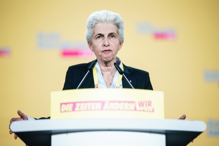 Die Abgeordnete Marie-Agnes Strack-Zimmermann, Mitglied der Freien Demokratischen Partei (FDP) in Berlin. Foto: epa/Clemens Bilan
