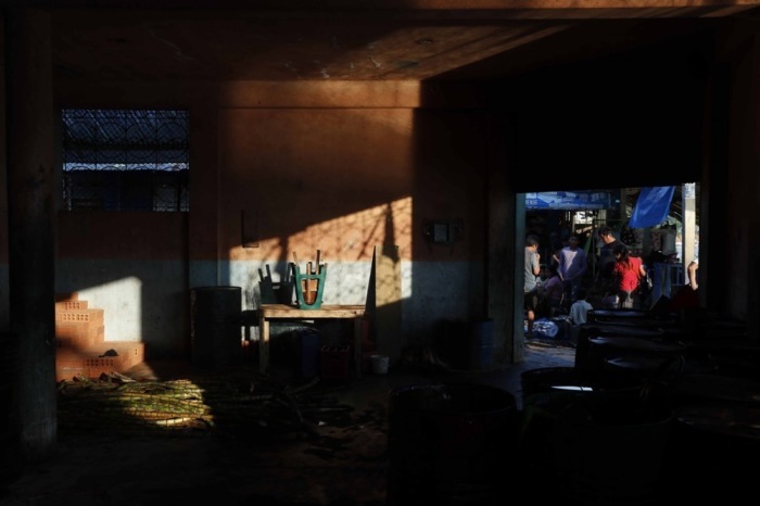 Blick auf einen lokalen Markt im Dorf San Lorenzo im peruanischen Amazonasgebiet. Foto: EPA/Paolo Aguilar