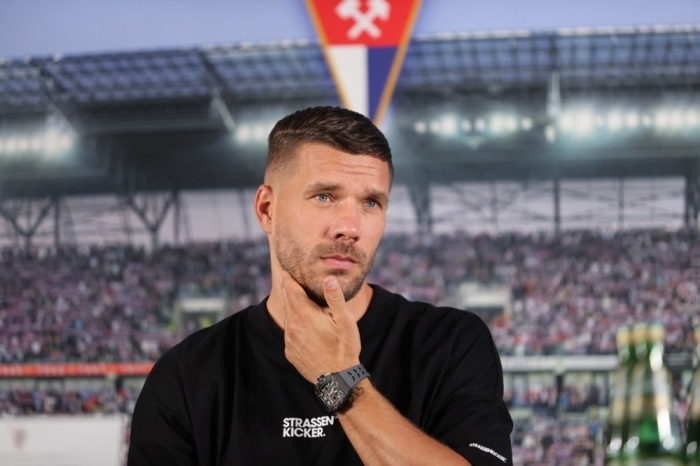 Ehemaliger deutscher Fußball-Nationalspieler Lukas Podolski. Foto: epa/Andrzej Grygiel Polen Out